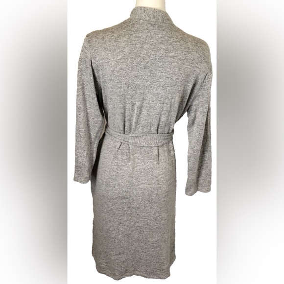 Natori Soho Brush Robe Basics Heather Gray Size S Cozy Loungewear Self Tie Belt - Picture 2 of 10